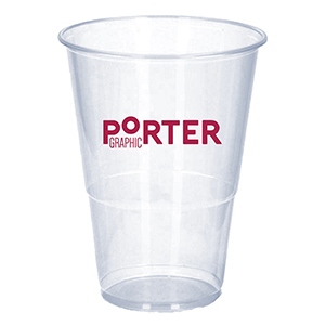 12oz Customized clear PLA Cup. 1 color print