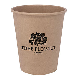 6oz-7oz Customized brown Paper Bio Cup. 1 color print