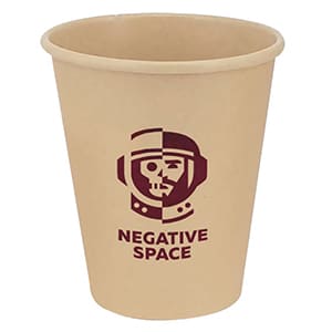 8oz Customized brown Paper Cup. 1 color print