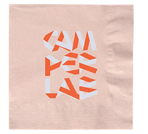 DC20 2-Ply 20x20 Recycled Napkin. Express delivery. 2-color print