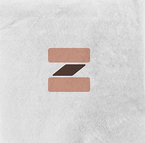 DC40 2-Ply 40x40 White Napkin. Standard delivery. 2-color print