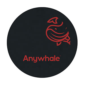 Customized round coaster 9cm, black. One color print