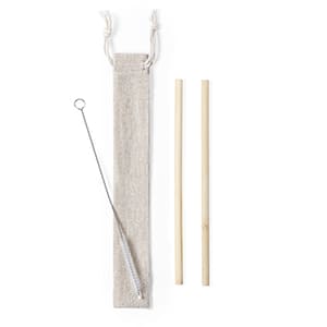 Bamboo-me. Set of Bamboo straws. Blank