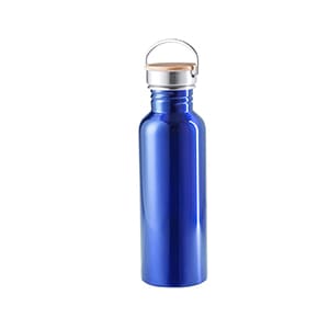 Milky. 80cl Retro style metal blue bottle. Blank
