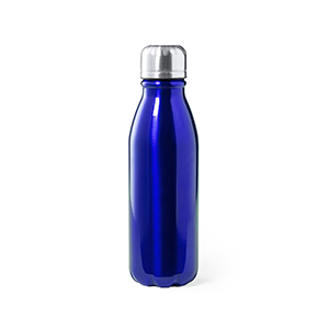 Ran. 550ml Blue metal bottle glossy finish. Blank