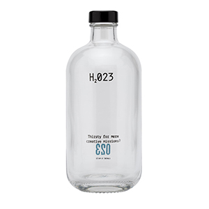 ERA 500. Customized glass bottle black cap. 2-color print