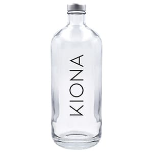 ERA 700. Customized glass bottle silver cap. Permanent vitrified 1 color