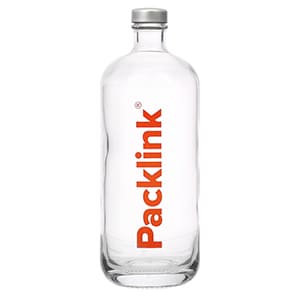 ERA 700. Customized glass bottle silver cap. 1 color print