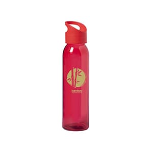 Tislit. Customized 470ml Red glass bottle. 1 color print