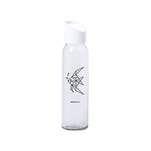 Tislit. Customized 470ml clear glass bottle. 1 color print