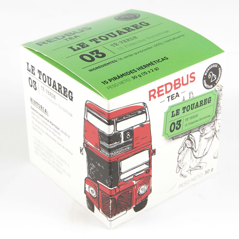 15 Redbus pyramids of Green Tea in a standard carton box