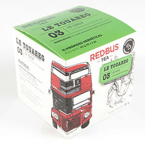 15 Redbus pyramids of Green Tea in a standard carton box