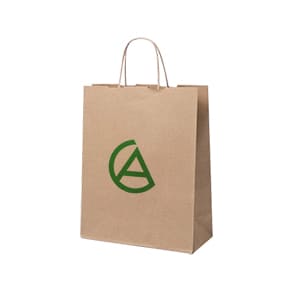 Bag Type B. Customized kraft paper bag with handle. 1 color print 1 side
