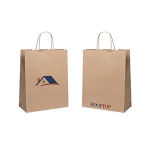Bag Type B. Customized kraft paper bag with handle. Full color print 2 sides